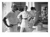 WWD - July 1968 - Andre Courreges with Model Premium Photographic Print by Mary Russell