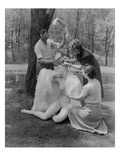 Vogue - June 1941 - Assembling a Mannequin in the Woods Premium Photographic Print by André Durst