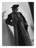 Vogue - October 1935 - Leopard Skin Coat by Vionnet Photographic Print by Horst P. Horst