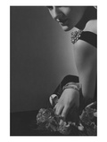 Vogue - February 1935 - The Comtesse de La Falaise in Cartier Jewelery Photographic Print by Horst P. Horst