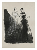 Vogue - April 1936 - Black and White Dresses by Vionnet Premium Giclee Print by René Bouét-Willaumez