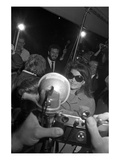 WWD - November 1968 - Jackie Kennedy Arrives at Airport Photographic Print by Harry Morrison, Sal Traina & Nick Machalaba