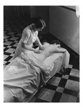 Vogue - February 1936 - Massage at The Saratoga Spa Premium Photographic Print by Lusha Nelson