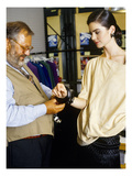 W - September 1991 - Milan Behind the Scenes Premium Photographic Print by Art Streiber
