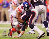 Justin Tuck Super Bowl XLVI Action Photo