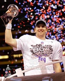 Eli Manning with the Vince Lombardi Trophy Super Bowl XLVI Photo