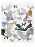Vogue - April 1959 - Gloves and Butterflies Fotografisk trykk av Ernst Beadle