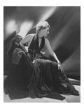 Vogue - February 1948 - Mrs. Harrison Williams in Black Evening Gown Premium Photographic Print by Cecil Beaton