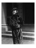 Vogue - August 1934 - Young Woman in Nurtria Fur Coat Photographie par Lusha Nelson