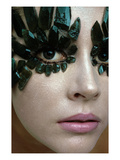 Vogue - January 1968 - Emerald-Encrusted Eyes Photographic Print by Gianni Penati