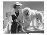 Vogue - July 1934 - Isabel Johnson Sitting with Poodle Photographic Print by Edward Steichen