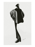 Vogue - December 1934 - Molyneux Cape Giclee Print by Raymond de Lavererie