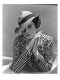Vogue - March 1935 - Woman in Houndstooth Jacket Premium Photographic Print by Lusha Nelson