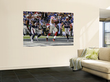 New York Giants and New England Patriots - Super Bowl XLVI - February 5, 2012: Victor Cruz Wall Mural by Ben Liebenberg