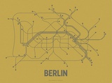 Berlin (Ochre & Gunmetal Gray) Serigrafi af Line Posters