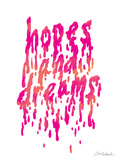Hope and Dreams (pink) Posters van Ashkahn