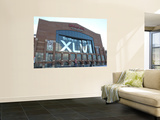 New York Giants and New England Patriots - Super Bowl XLVI - February 5, 2012: Lucas Oil Stadium Poster by Ben Liebenberg