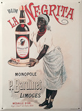 Affiche publicitaire pour le rhum La Negrita Plaque en métal