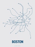 Boston (Gray & Navy) Posters by  Line Posters