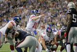 New York Giants and New England Patriots - Super Bowl XLVI - February 5, 2012: Eli Manning Fotografie-Druck von Ben Liebenberg