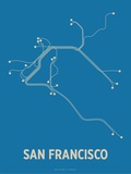 San Francisco (Blue & Tan) Poster autor Line Posters San Francisco (Blue & Tan) Poster autor Line Posters