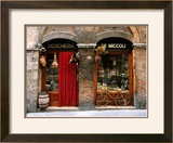 Bicycle Parked Outside Historic Food Store, Siena, Tuscany, Italy Framed Photographic Print by John Elk III