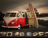VW-Kombi Surfboard Posters