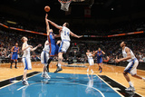 New York Knicks v Minneapolis Timberwolves, Minneapolis, MN, Feb 11: Jeremy Lin, Nikola Pekovic Photographie par David Sherman