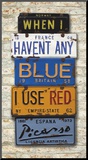 Picasso, Use Red Mounted Print by Greg Constantine