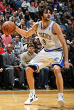 New York Knicks v Minneapolis Timberwolves, Minneapolis, MN, Feb 11: Ricky Rubio Photographic Print by David Sherman