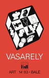 Expo Art Basel 83 - Echecs fond rouge Sammlerdrucke von Victor Vasarely