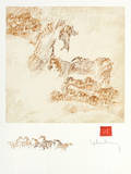 Horses Suite VI Serigraph by Lebadang 