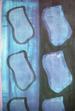Composition fond bleu Edition limitée par Claude Viallat