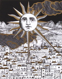 Sole A Geruslemme II Sérigraphie par Piero Fornasetti