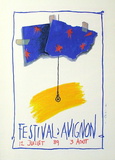 Festival D'Avignon 1989 Collectable Print by Jean-Paul Chambas