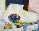 Le Bouquet Au Piano Collectable Print by Claude Hemeret