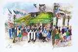 Paris, Les Deux Magots Collectable Print by Urbain Huchet