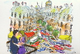 Paris, Les Boulevards Collectable Print by Urbain Huchet
