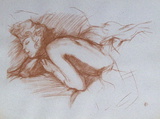 Henri de Toulouse-Lautrec - Dessins : Femme endormie - Koleksiyon Baskıları Henri de Toulouse-Lautrec - Dessins : Femme endormie - Koleksiyon Baskıları