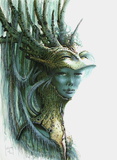 Femme au masque Limited Edition by Francis De Saint-genies