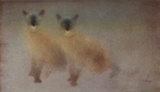 Les Deux Siamois Collectable Print by Kaïko Moti