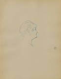 Dessins : Tête de femme de profil Collectable Print by Henri de Toulouse-Lautrec