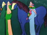 Cheval mauve et perroquet Limited Edition by Walasse Ting