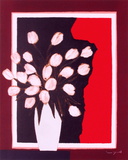 Bouquet au vase blanc Collectable Print by André Vigud