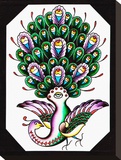 Peacock Stretched Canvas Print by Joe Kowalski