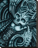 Alien Bio Stretched Canvas Print by Roman (artist) 