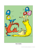 Fox in Socks (on green) Posters by Theodor (Dr. Seuss) Geisel