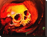 Volcanic Skull Leinwand von Claire Reid