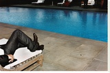 New Jeans, New Pool (Southhampton 2006) Stretched Canvas Print by Jessica Craig-Martin