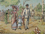 Family Walking, Barcelona, Catalonia, Spain (1885) Photographic Print by Prisma Archivo 